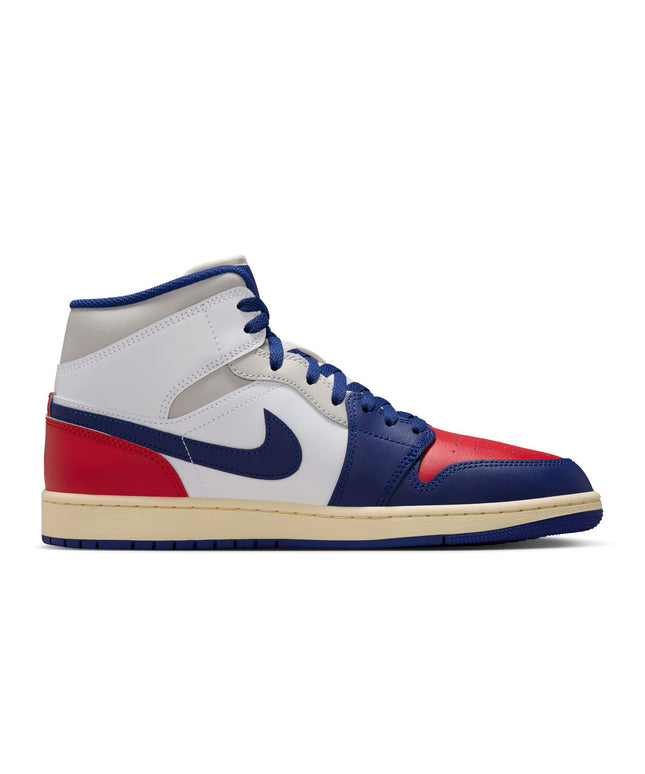 Air Jordan Mens 1 Mid - White/Deep Royal