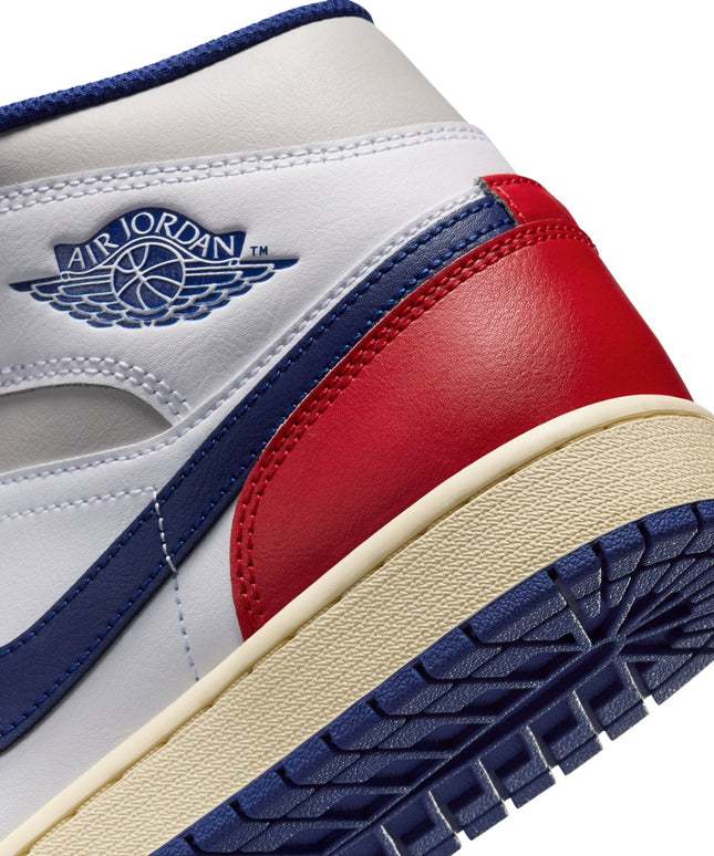 Air Jordan Mens 1 Mid - White/Deep Royal