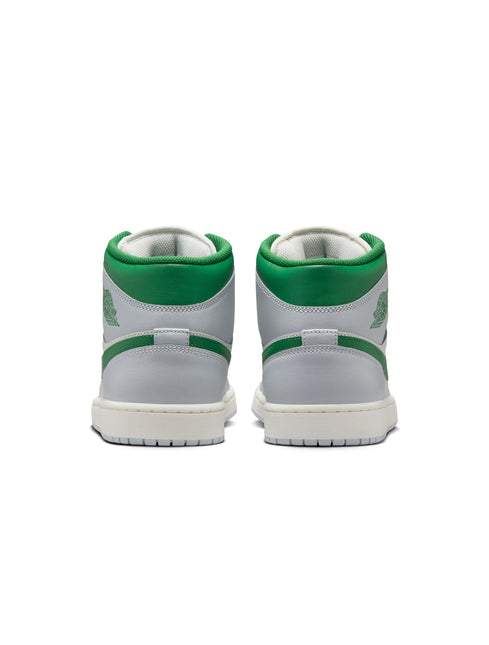 Air Jordan Mens 1 Mid - Summit White/Pine Green