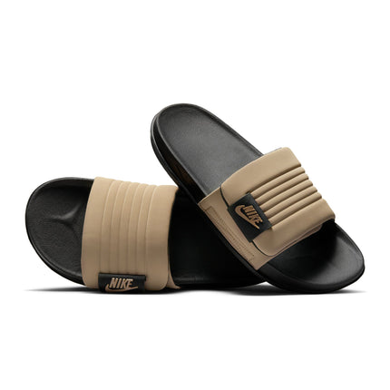 Nike Mens Offcourt Adjust Slides - Black/Khaki