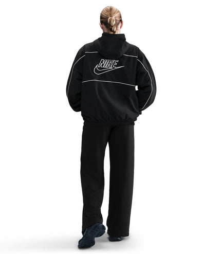Nike Womens Mid-Rise Wide-Leg Sweatpants - Black