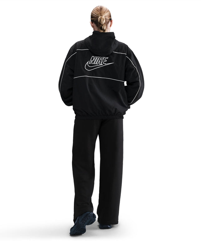 Nike Womens Mid-Rise Wide-Leg Sweatpants - Black