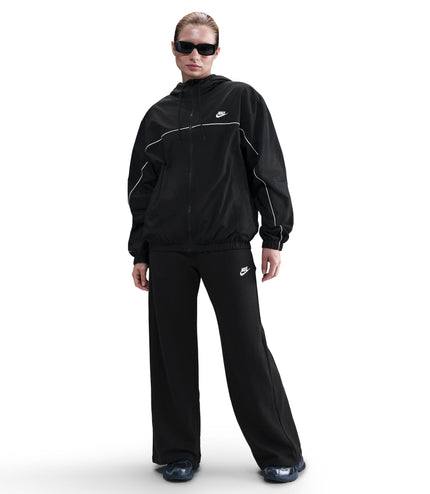 Nike Womens Mid-Rise Wide-Leg Sweatpants - Black