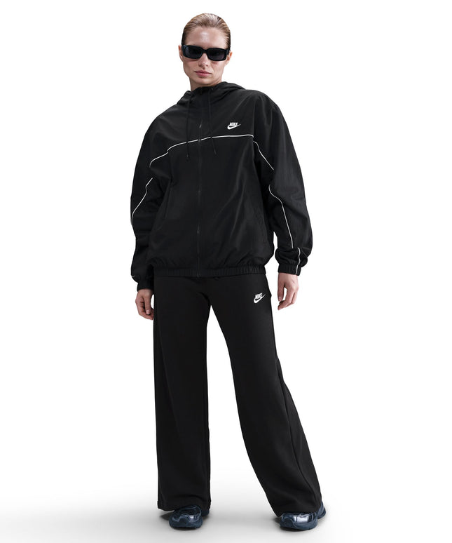 Nike Womens Mid-Rise Wide-Leg Sweatpants - Black