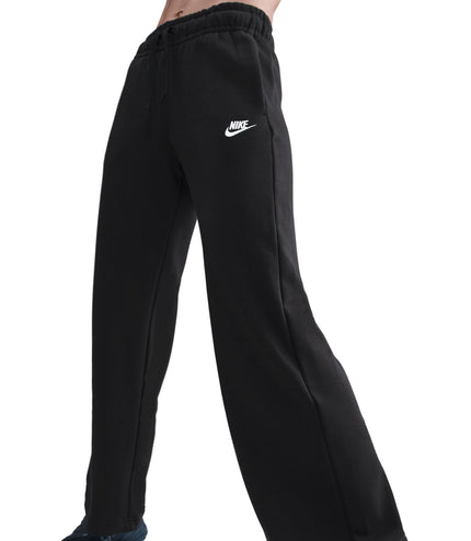 Nike Womens Mid-Rise Wide-Leg Sweatpants - Black