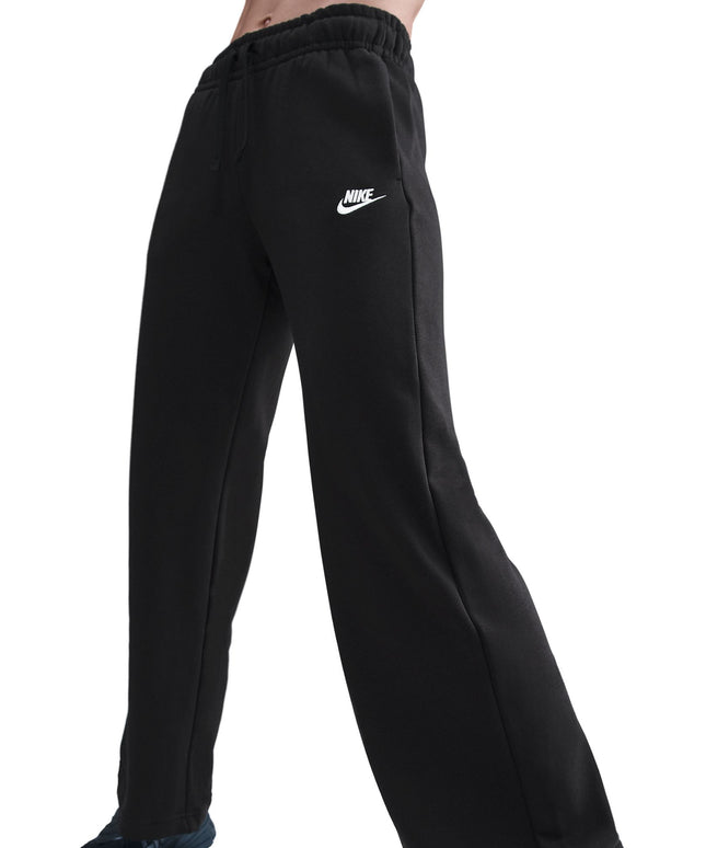 Nike Womens Mid-Rise Wide-Leg Sweatpants - Black