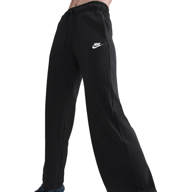 Nike Women's Mid-Rise Wide-Leg Sweatpants - Black