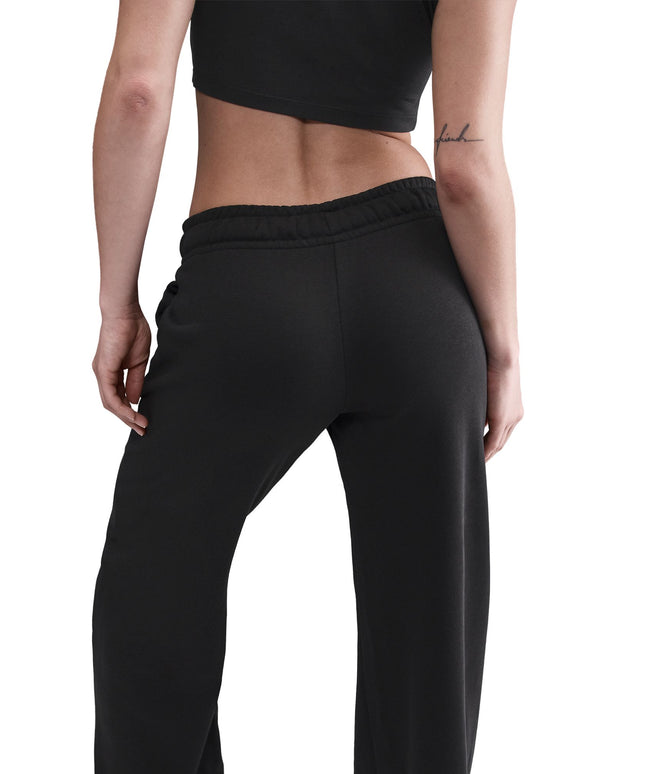 Nike Womens Mid-Rise Wide-Leg Sweatpants - Black