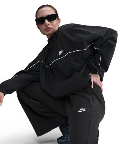 Nike Womens Mid-Rise Wide-Leg Sweatpants - Black