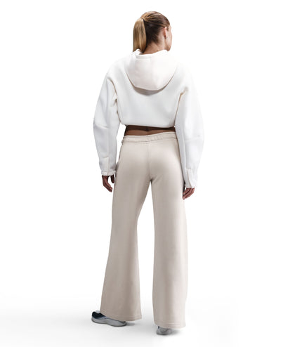 Nike Womens Mid-Rise Wide-Leg Sweatpants - Light Orewood Brown