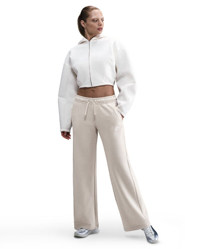 Nike Womens Mid-Rise Wide-Leg Sweatpants - Light Orewood Brown