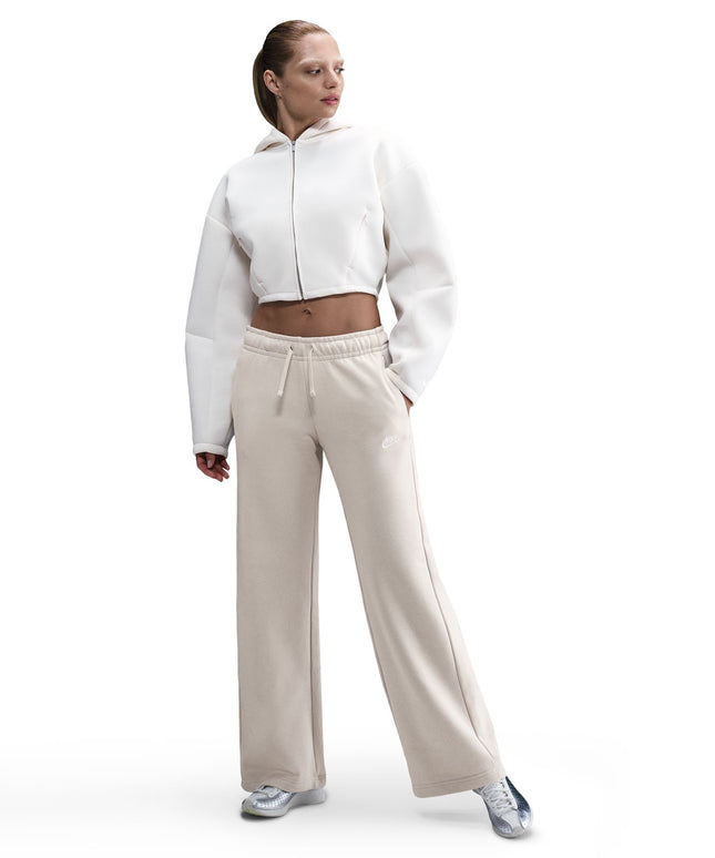 Nike Womens Mid-Rise Wide-Leg Sweatpants - Light Orewood Brown