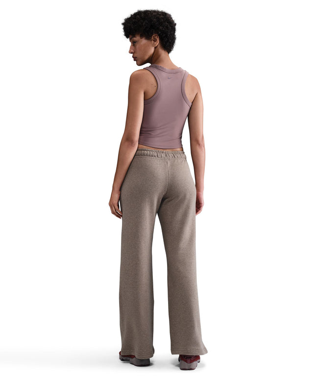 Nike Womens Mid-Rise Wide-Leg Sweatpants - Mink Brown
