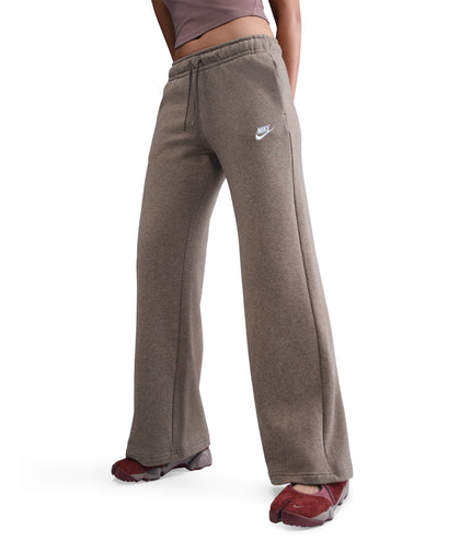 Nike Womens Mid-Rise Wide-Leg Sweatpants - Mink Brown