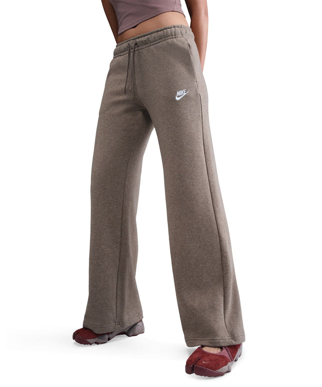 Nike Womens Mid-Rise Wide-Leg Sweatpants - Mink Brown