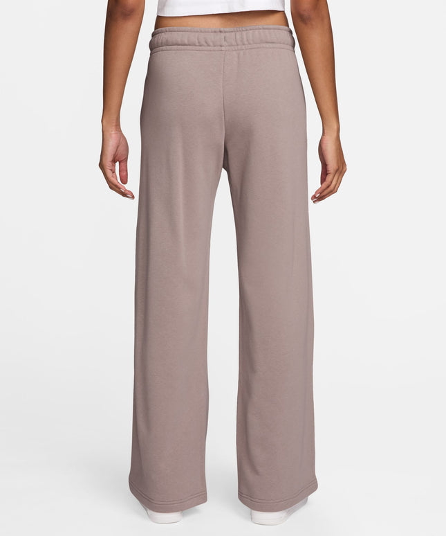 Nike Womens Mid-Rise Wide-Leg Sweatpants - Malt