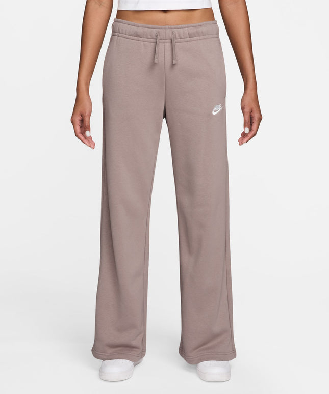 Nike Womens Mid-Rise Wide-Leg Sweatpants - Malt