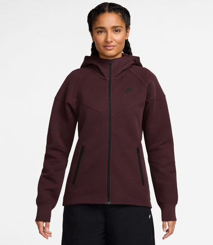 Nike Womens Sportswear Tech Fleece Windrunner  Hoodie- Burgundy Crush