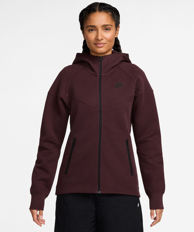 Nike Womens Sportswear Tech Fleece Windrunner  Hoodie- Burgundy Crush