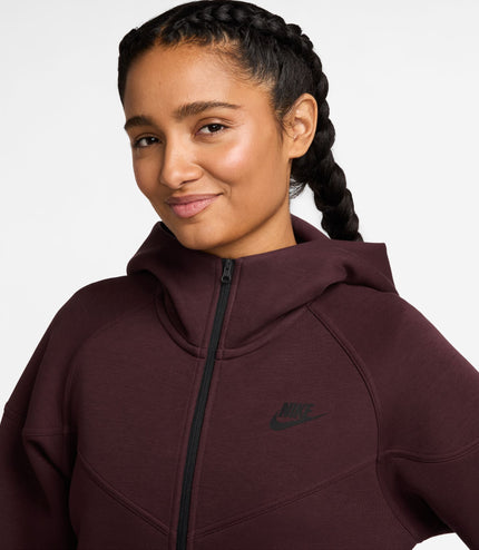 Nike Womens Sportswear Tech Fleece Windrunner  Hoodie- Burgundy Crush
