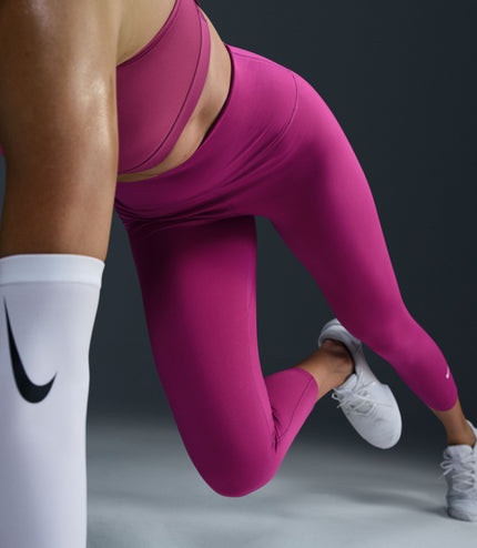 Nike Womens Therma-Fit One Hot Leggings - Fuchsia/White