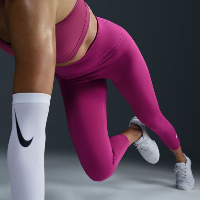 Nike Womens Therma-Fit One Hot Leggings - Fuchsia/White