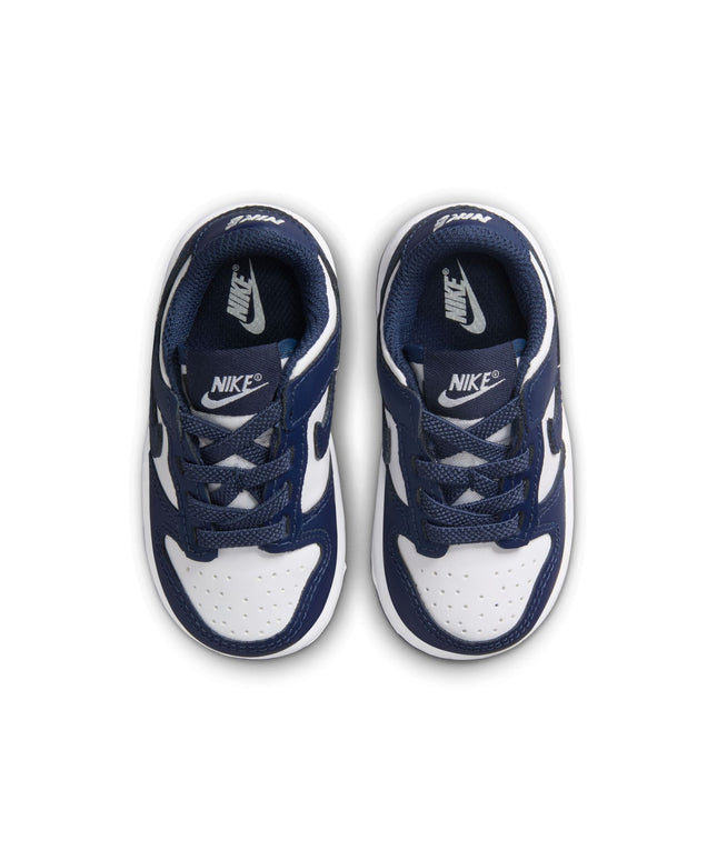 Nike (TD) Dunk Low - White/Midnight Navy