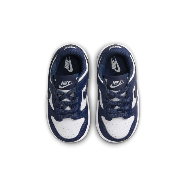 Nike (TD) Dunk Low - White/Midnight Navy