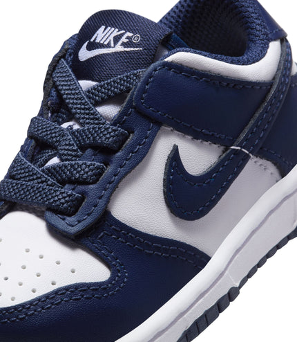 Nike (TD) Dunk Low - White/Midnight Navy