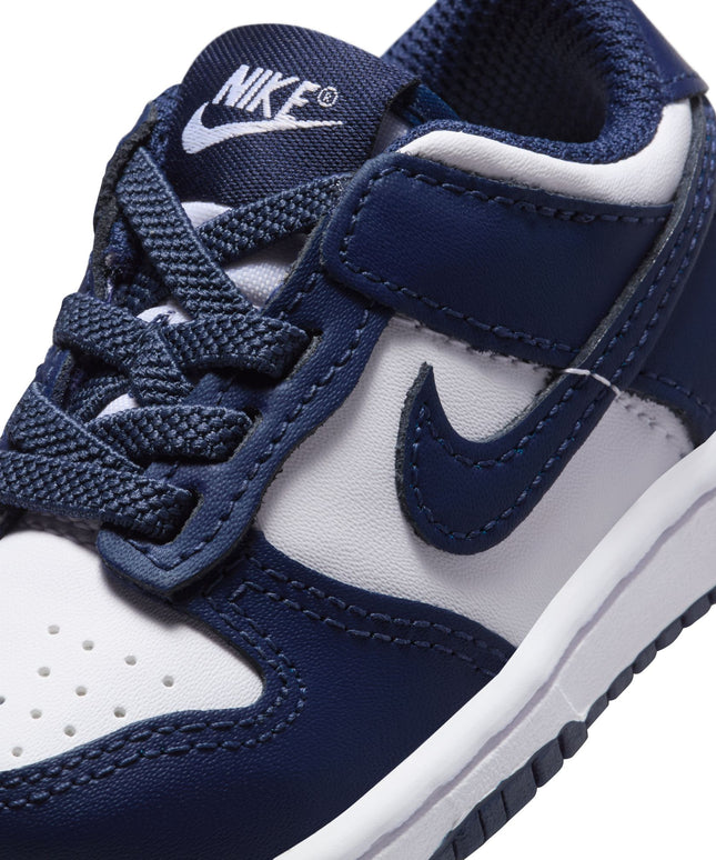 Nike (TD) Dunk Low - White/Midnight Navy