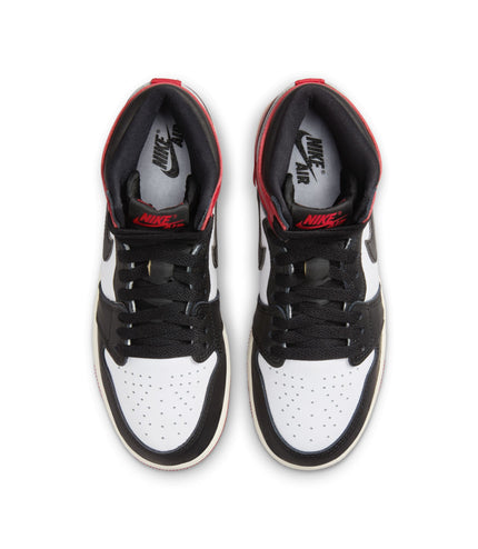 Air Jordan Big Kids 1 High OG - Black Toe Reimagined