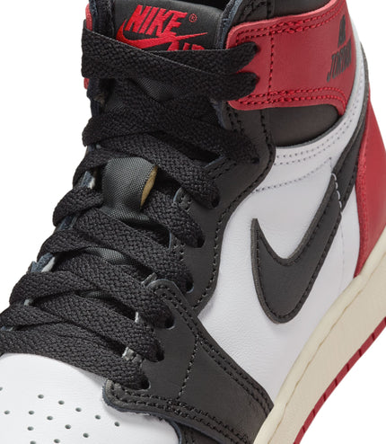 Air Jordan Big Kids 1 High OG - Black Toe Reimagined