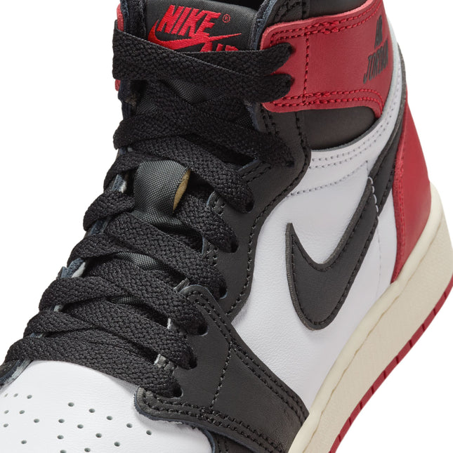 Air Jordan Big Kids 1 High OG - Black Toe Reimagined