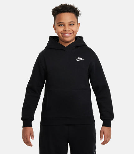 Nike Big Kids Sportswear Club Hoodie - Fleece Black/White
