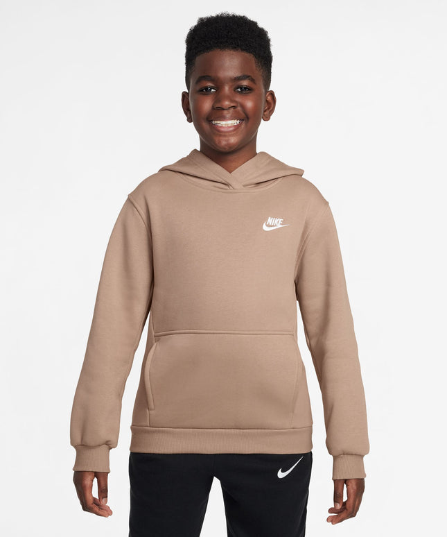 Nike Big Kids Sportswear Club Fleece Hoodie - Hemp