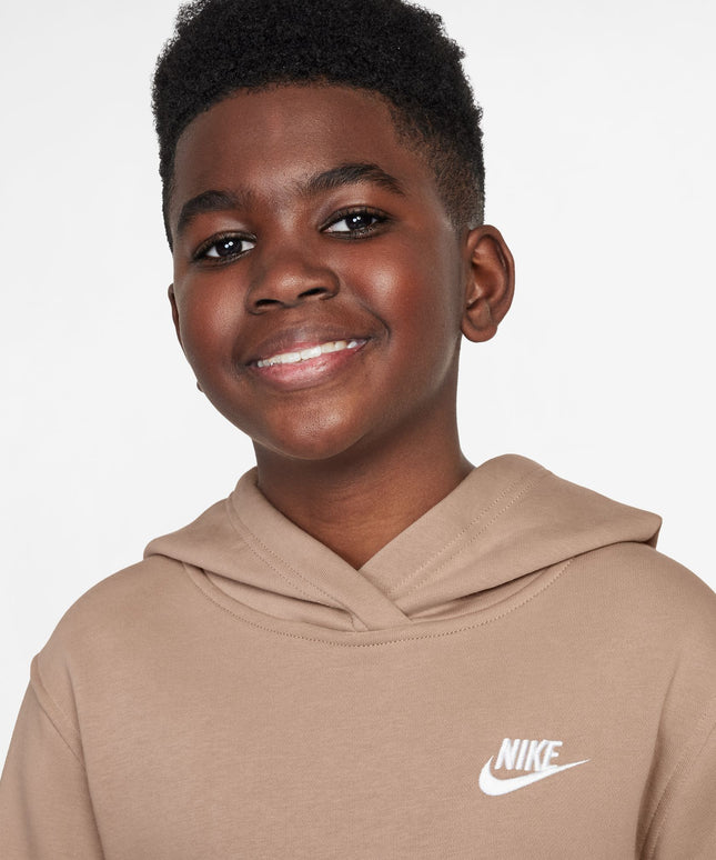 Nike Big Kids Sportswear Club Fleece Hoodie - Hemp