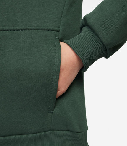 Nike Big Kids Fleece Pullover Hoodie - Fir/White