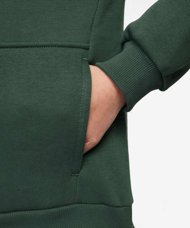 Nike Big Kids Fleece Pullover Hoodie - Fir/White