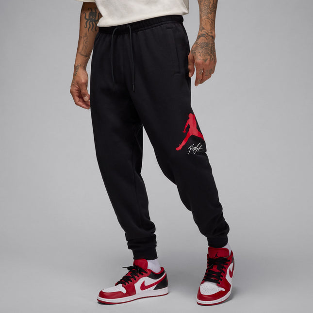 Air Jordan Mens Essentials Fleece Sweatpants - Black/Red