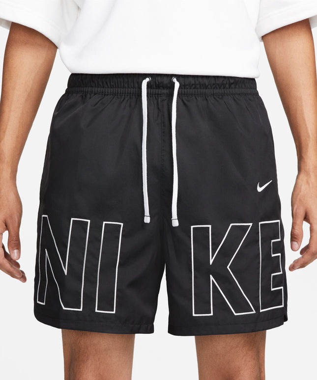 Nike Mens Sportswear Woven Flow Shorts -  Black/White