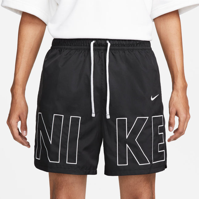 Nike Mens Sportswear Woven Flow Shorts -  Black/White