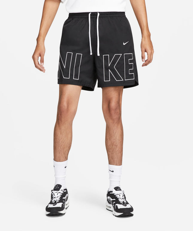 Nike Mens Sportswear Woven Flow Shorts -  Black/White