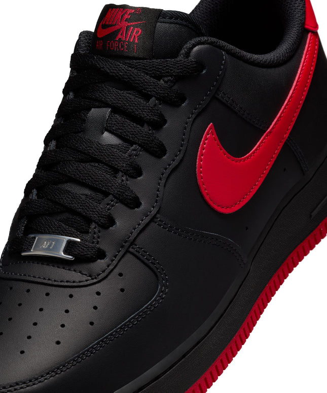 Nike Mens Air Force 1 '07 - Black/University Red