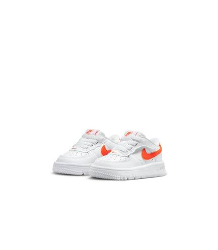 Nike (TD) Force 1 Low EasyOn - White/Safety Orange