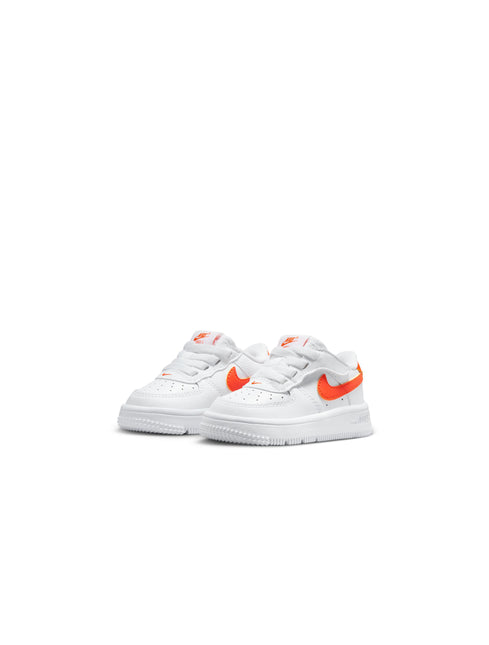 Nike (TD) Force 1 Low EasyOn - White/Safety Orange