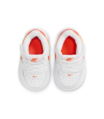 Nike (TD) Force 1 Low EasyOn - White/Safety Orange