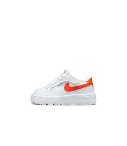 Nike (TD) Force 1 Low EasyOn - White/Safety Orange