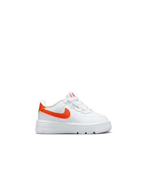 Nike (TD) Force 1 Low EasyOn - White/Safety Orange