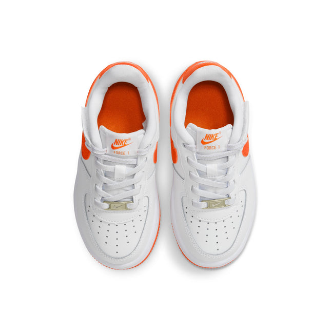 Nike (PS) Force 1 Low EasyOn - White/Safety Orange