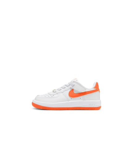 Nike (PS) Force 1 Low EasyOn - White/Safety Orange